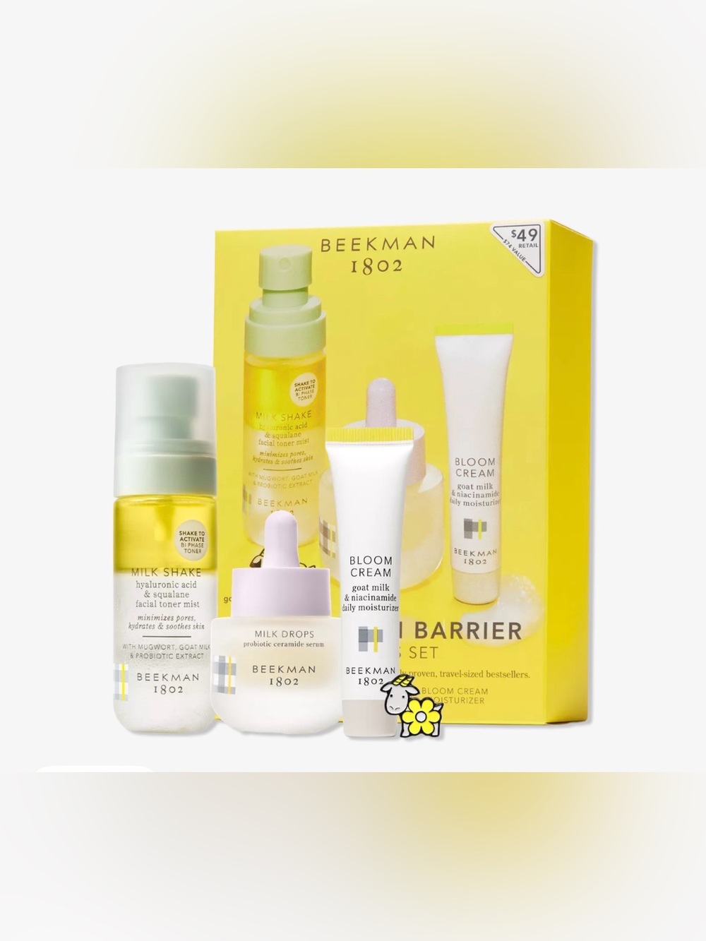Beekman 1802 Healthy Skin Barrier Bestsellers Set - Yellow Packaging